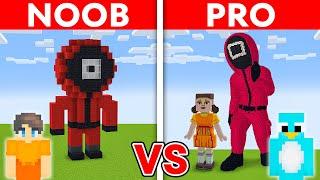 NOOB vs PRO: SQUID GAME House Build Challenge in Minecraft