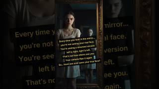 Your Reflection Is Lying to You#MirrorIllusion #MindBlown #WeirdFacts #PsychologyShorts #ai #aiart