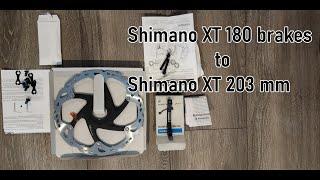 installing shimano xt 203 rotor (180 upgraded to 203)