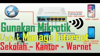 SETTING ROUTER MIKROTIK UNTUK LAB SEKOLAH || WIFI HOTSPOT || BLOKIR FACEBOOK || RB-951ui-2hnd