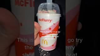 McDonald’s Strawberry Shortcake McFlurry #food #shorts #mcdonalds