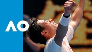 Nishikori's match-winning points against Ivo Karlovic (2R) | Australian Open 2019