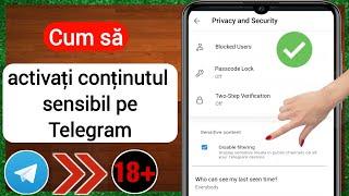 Cum să activați conținutul sensibil pe Telegram -iPhone | Activați conținutul sensibil pe Telegram