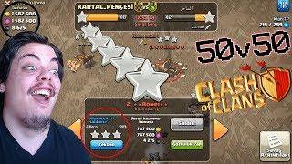 TİTRETTİK!! 50 KİŞİ AYNI ANDA KLAN SAVAŞI YAPTIK Clash of Clans