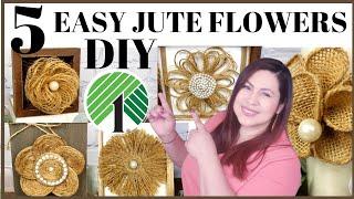 Jute ideas/ How to mame burlap flowers/JuteTwine easy flowers