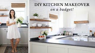 DIY Kitchen Makeover on a Budget | Modern Farmhouse Kitchen Makeover