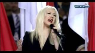 Christina Aguilera Sings National Anthem at Super Bowl XLV