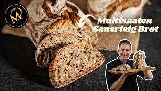 Multisaaten Sauerteigbrot - Rustikales Brot mit Körner - ohne Hefe gebacken