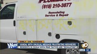 Strange graffiti prompts fears of escalating problem in Chula Vista neighborhood