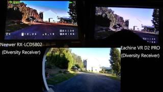 Compare Reception - Eachine VR D2 PRO goggles vs  Neewer RX-LCD5802 monitor