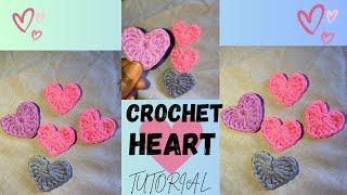 HOW TO CROCHET A HEART FOR BEGINNERS: CROCHET HEART PATTERN FOR BEGINNERS #crochet #jacquelinemeju