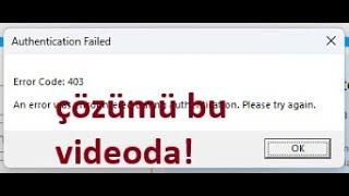 Roblox Error Code 403 Çözümü! / Roblox Error Code 403 solution!