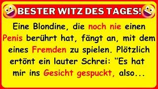  BESTER WITZ DES TAGES! Eine Blondine fängt an, mit dem Ding eines Fremden zu spielen...