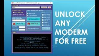 How to unlock any moderm using Huawei Moderm Unlocker  for FREE 100%