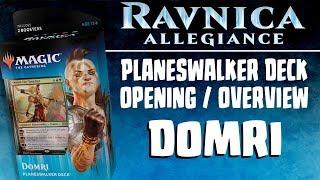 MTG - Ravnica Allegiance: Domri "City Smasher" Planeswalker Deck Opening / Overview