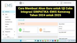 Cara Membuat Akun Guru Madrasah Uji Coba Integrasi SIMPATIKA-EMIS Kemenag Tahun 2024 untuk 2025