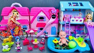 6 Minutes Satisfying with Unboxing Blue Barbie house Disney Minnie Holiday tweeto ASMR TOYS