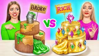 Rich vs Broke Cake Decorating Challenge | Edible Battle by Multi DO Challenge