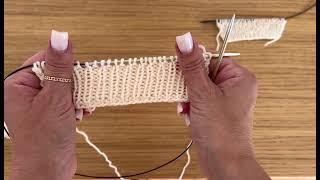 Ідеальна резинка 1*1 при поворотному в'язанні / How to knit a rib 1*1 back and forth