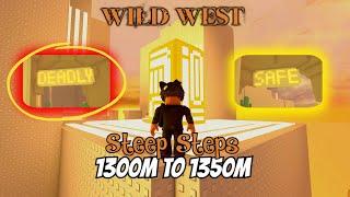 Steep Steps 1300m to 1350m | Wild West | 3rd Mountain | Deadly Path #roblox #steepsteps