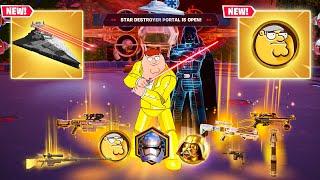 PETER GRIFFIN + DARTH VADER BOSS vs STAR DESTROYER vs ALL MEDALLIONS & MYTHICS CHALLENGE IN FORTNITE