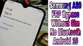 Samsung A20 Frp Bypass Without Sim Card All Samsung Google/FRP Bypass No Bluetooth 2021 new method