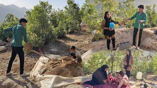 "Love in the Shadows: Reza and Zeinab's Dream Cave Amid Burning Fears"