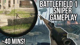 BATTLEFIELD 1 SNIPER RAW GAMEPLAY 40 MINUTES! | BF1 Squads Livestream
