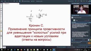 Кронин С. Применение проактивности для уменьшения "холостых" усилий при адаптации к новым условиям