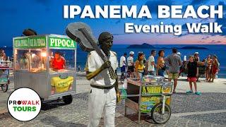 Ipanema Beach - Evening Walk in Rio De Janeiro