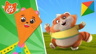 🪁 44 Cats DIY | Make your own CAT-KITE! | Simple Craft for Kids