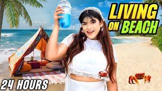 Living On Island ️For 24 Hours Challenge In Thailand * mara hua crab mila *| Mahjabeen Ali