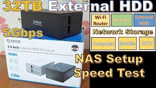 Orico NAS External Hard Drive Enclosure Review Setup Speed Test 9528U3