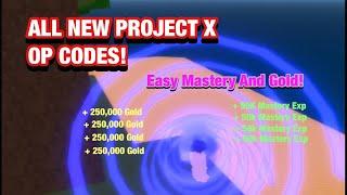 ALL 6 NEW OP CODES IN PROJECT X! (ROBLOX)