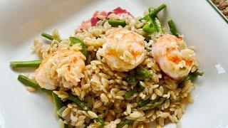 The Best Orzo Risotto With Shrimp & Asparagus. A Must Try! | A la Maison Recipes