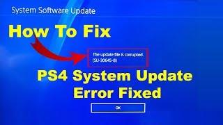 How to Fix PS4 su-30625-6 (PS4 System Update Error)