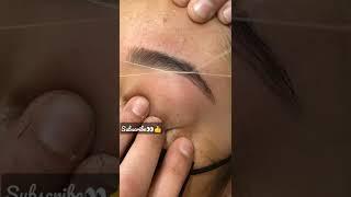 Easy quick eyebrow thread #shorts #youtubeshorts  
