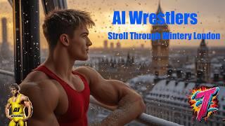 AI Wrestlers Stroll Through Wintery London #aiart #aiwrestling #aiwrestler