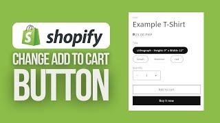 How to Change the Add to Cart Button Color in Shopify | Shopify for Beginners