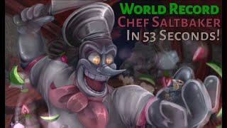 Cuphead | Former World Record Chef Saltbaker in 53s! [Lobber/Spread/Chalice]