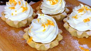 Baskets with Mango and Orange marshmallows // How to make homemade tarts