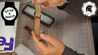 Custom Handmade Genuine Tan Alligator Watch Strap for a Panerai Radiomir California Dial Watch.