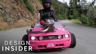 Toy Barbie Car Has A Dirt Bike Engine