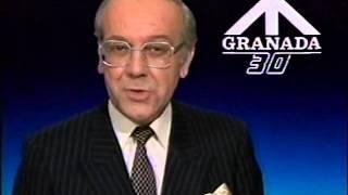 Granada 30th Anniversary closedown - Charles Foster in-vision 3/5/86