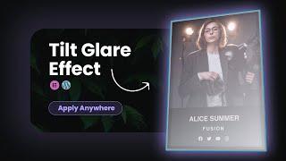 Elementor 3D Tilt & Glare Effect in Flex Container | WordPress & Elementor Tutorial for Beginners