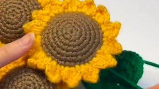 How to crochet a sun flower complete tutorial|sunflower part 1