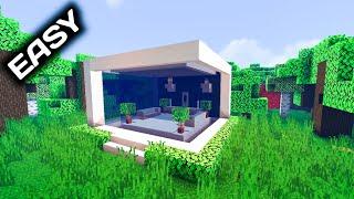 Minecraft: How To Build A Waterfall Modern House Tutorial.