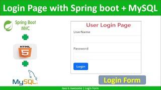 Login Page using Spring boot + MySQL