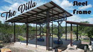 The Villa - Steel Framing Update. Midcentury Industrial Modern Barndominium.