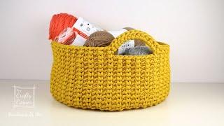 Crochet Easy Basket For Beginners // Storage Basket Tutorial